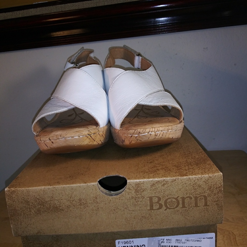 Born Leather Cross Plataform Sandals - Picture 3 of 7